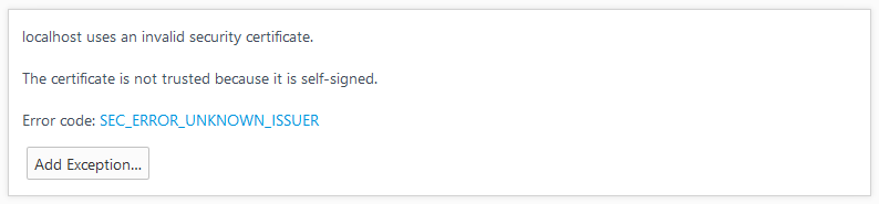 https self signed certificate advanced